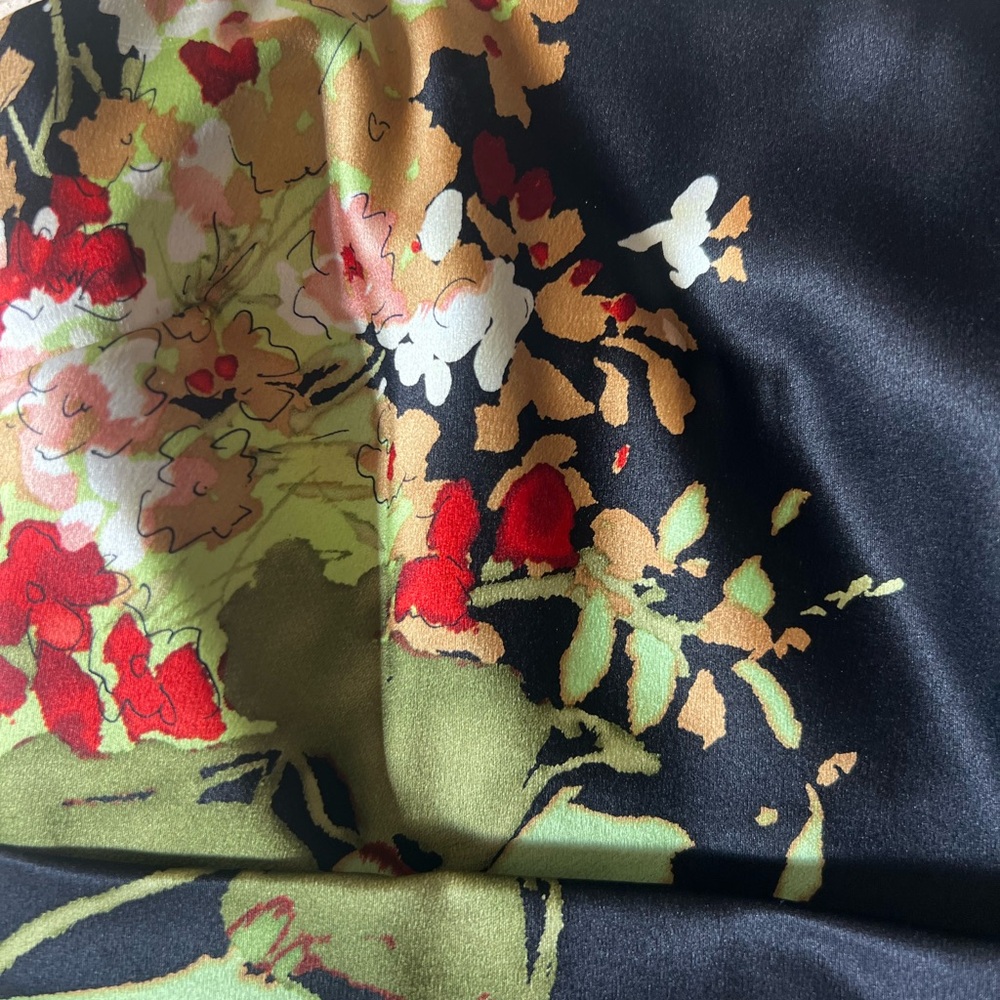 Kay Unger floral bustier sleeveless silk top 8 gorgeous lined - Picture 4 of 8
